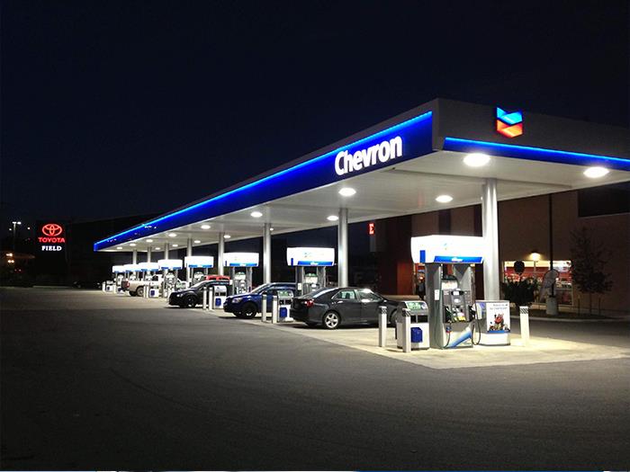 Chevron Gas Station Sign