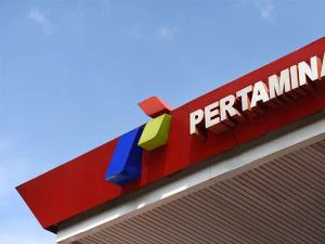 Pertamina Gas Station Sign